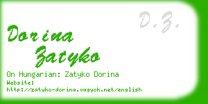 dorina zatyko business card